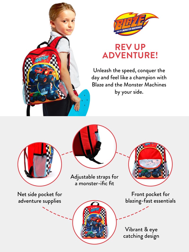 Blaze and The Monster Machines Backpack | Boys Backpacks | Monster Trunk School Bags for Kids - Image 5